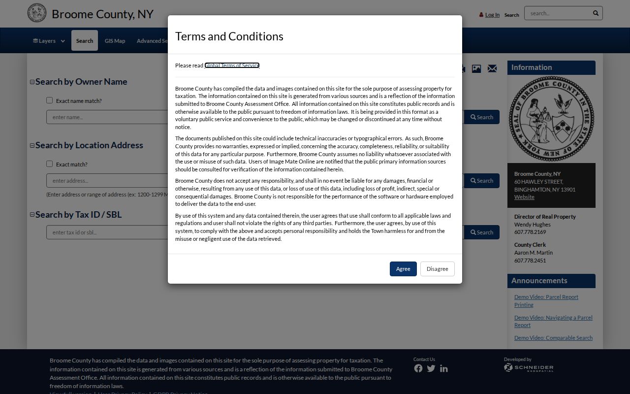 Town of Union neighbors Image Mate parcel card with tax assessment and deed reference fields