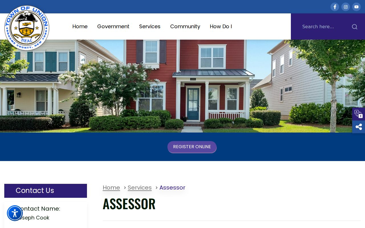 Town of Union residents directory assessor record source